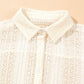 Laced Crochet Collared Tunic (Beige) - SALE