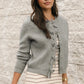 Ribbed Bow Front Cardigan