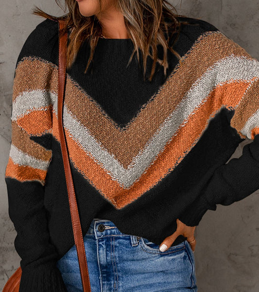 Chevron Striped Sweater - SALE