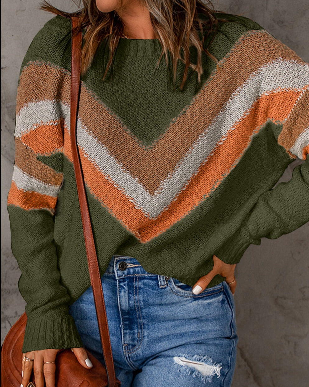 Chevron Striped Sweater - SALE
