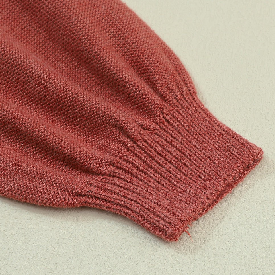 Color Block Rib Trim Sweater