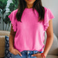 Adeline Ruffle Short Sleeve Sweater