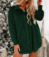 Rocking Around Velvet Button Front Shirt Dress