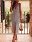 White Striped Button Front Maxi Dress