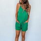 Bright Green Shorts Romper - SALE