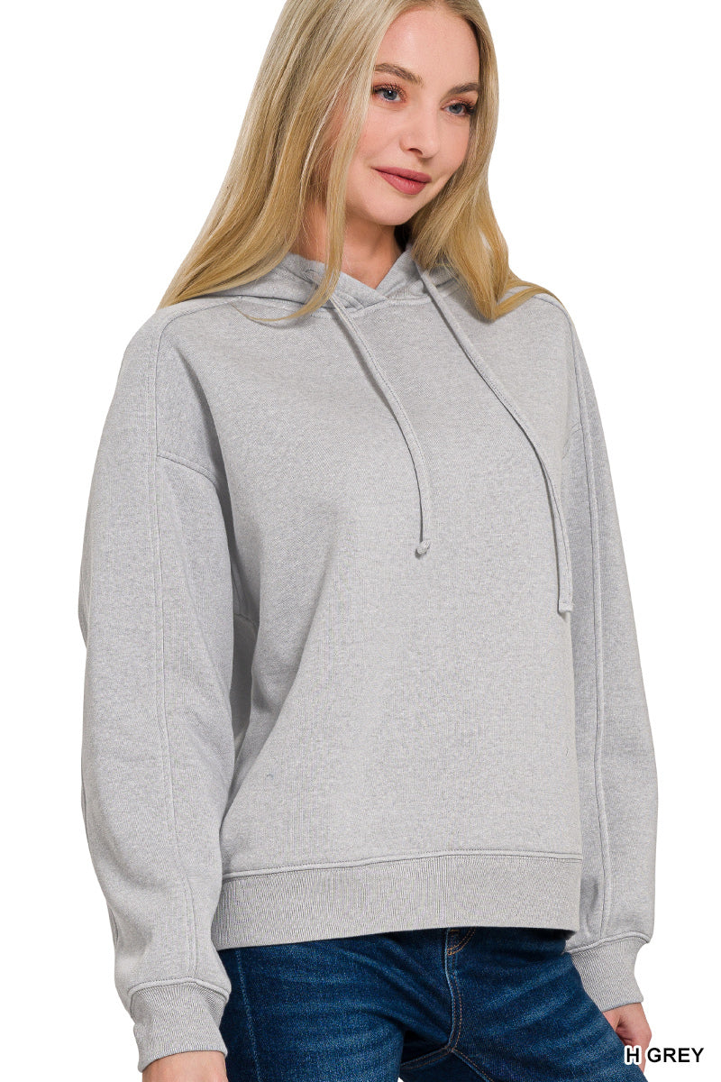 Fleece Hoodie Sweatshirt (Grey)