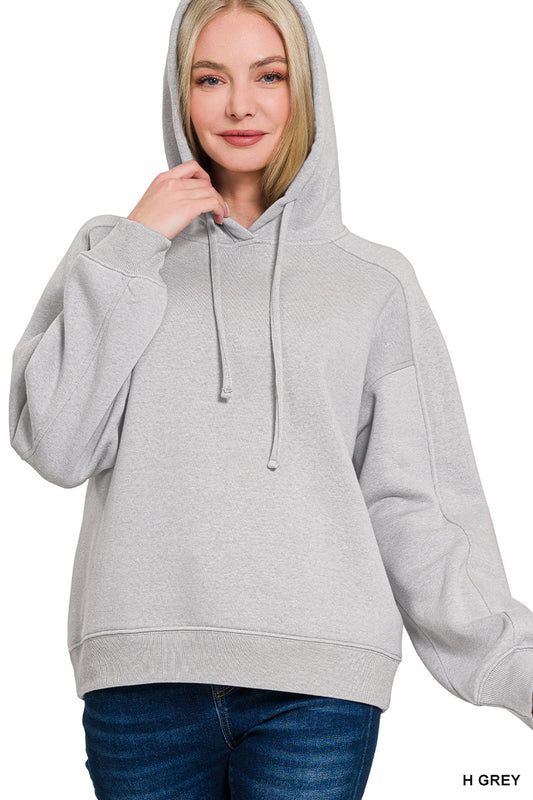 Fleece Hoodie Sweatshirt (Grey)