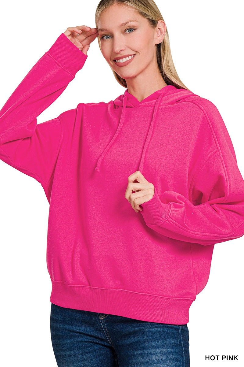 Fleece Hoodie Sweatshirt (Pink)