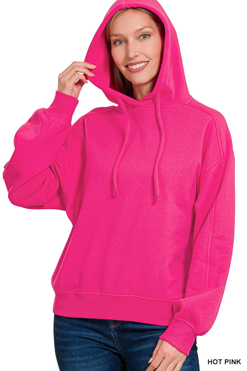 Fleece Hoodie Sweatshirt (Pink)