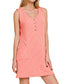 Corded Pocketed Tank Dress (Peach)