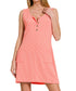 Corded Pocketed Tank Dress (Peach)