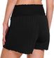 Smocked Waist Shorts (Black)