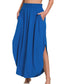 Emily Side Slit Maxi Skirt (Blue) - SALE