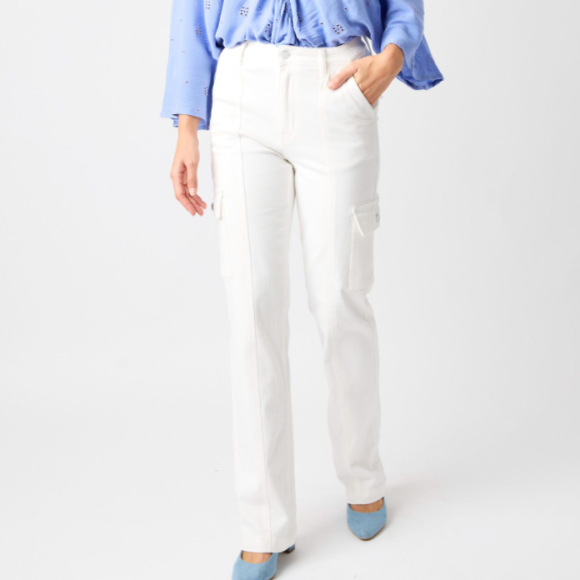 Judy Blue White Cargo Pants