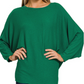 Ribbed Batwing Sweater (Hunter Green) - SALE