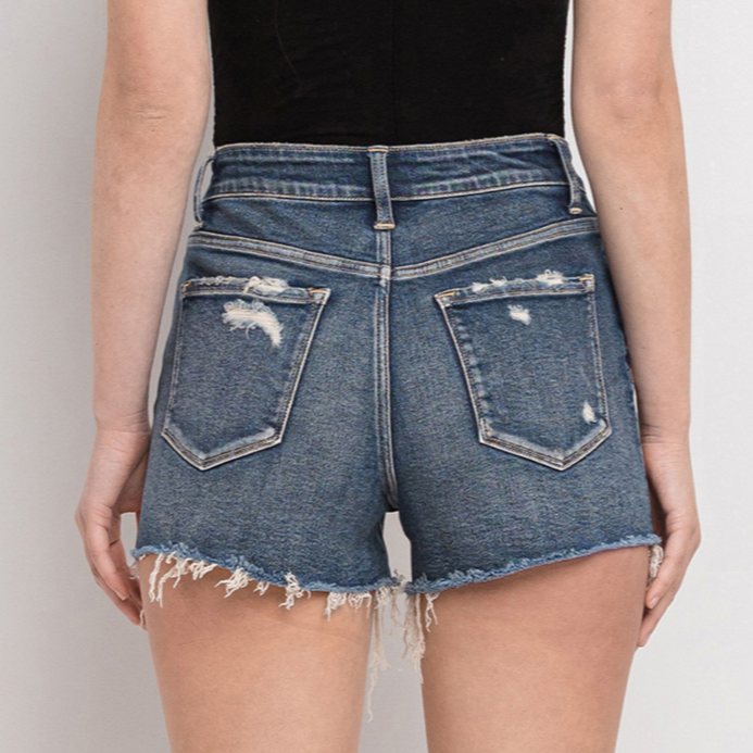 Vervet Raw Hem Shorts (Dark) - FINAL SALE