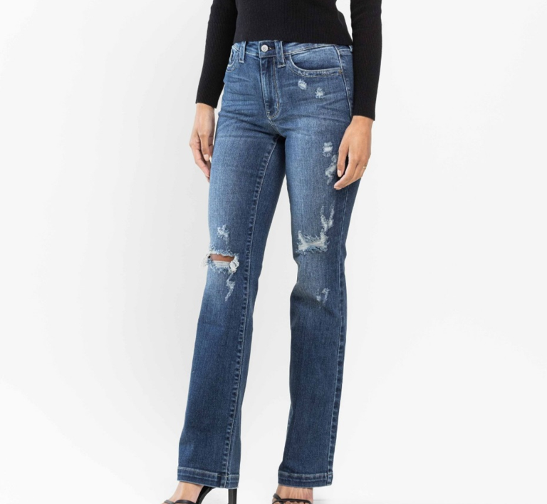 Judy Blue Destroyed Bootcut Jeans