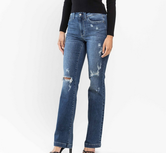 Judy Blue Destroyed Bootcut Jeans - SALE