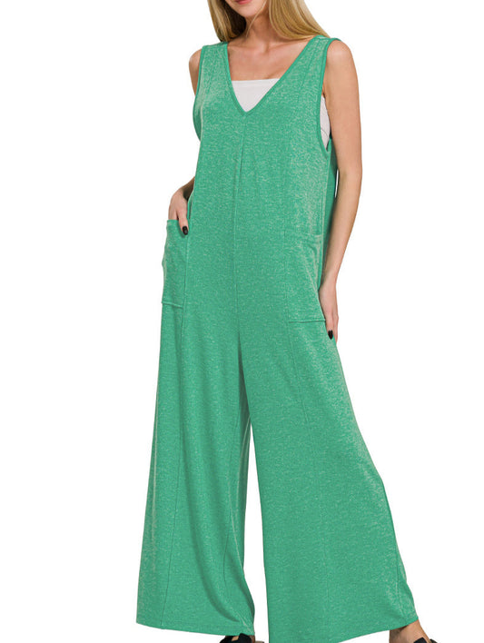 French Terry Jumpsuit (Green)