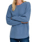 Waverly Waffle Knit Sweater (Blue)