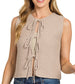 Tie Front Sweater Vest (Mocha)