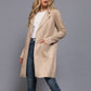 Long Sleeve Vegan Suede Jacket (Taupe)