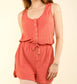 Snap Front Romper (Brick) - SALE