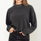 Mock Neck Sweatshirt (Black)