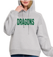 DRAGONS Fleece Hoodie Sweatshirt (Grey/Green)