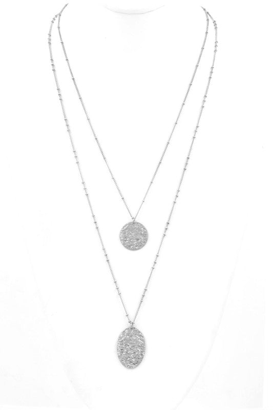 double pendant layered necklace