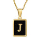 Shannon Initial Necklace (Black)