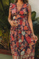 Ruffle Trim Floral Maxi Dress