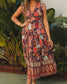 Ruffle Trim Floral Maxi Dress