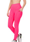 Wide Waistband Leggings (Fuscia)