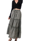 Aeriel Acid Wash Maxi Skirt (Grey) - SALE