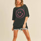Smile Face Graphic Oversized Tee