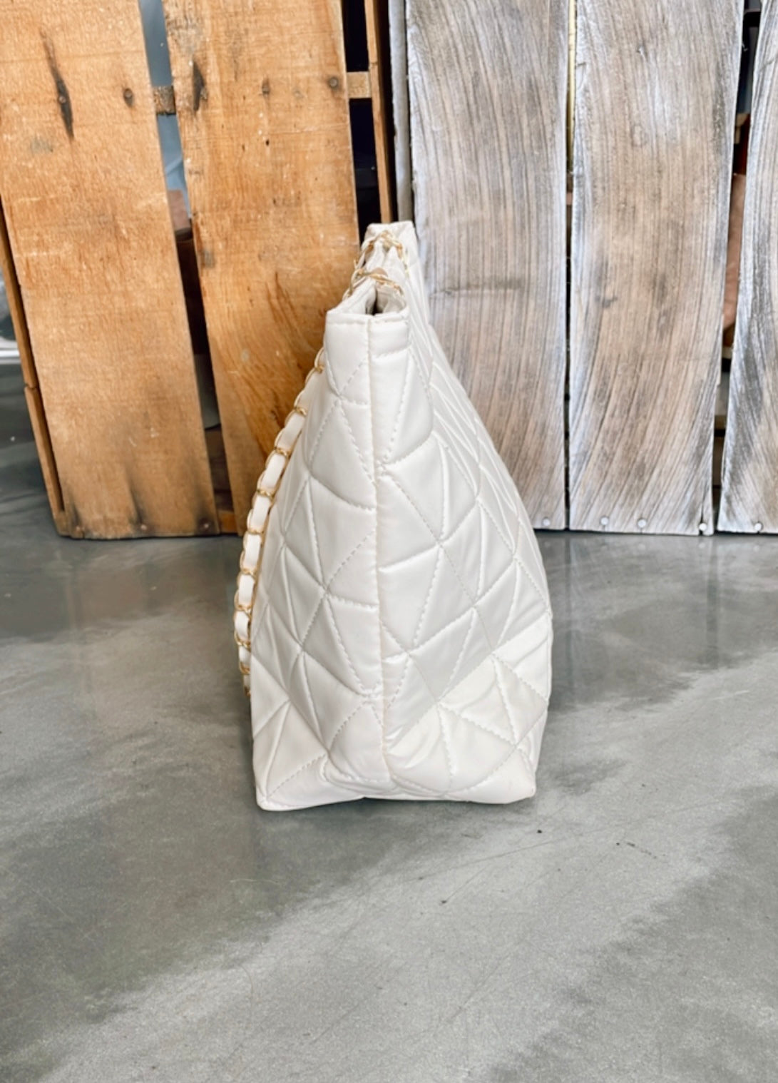 Keep It Simple Quilted Tote Bag