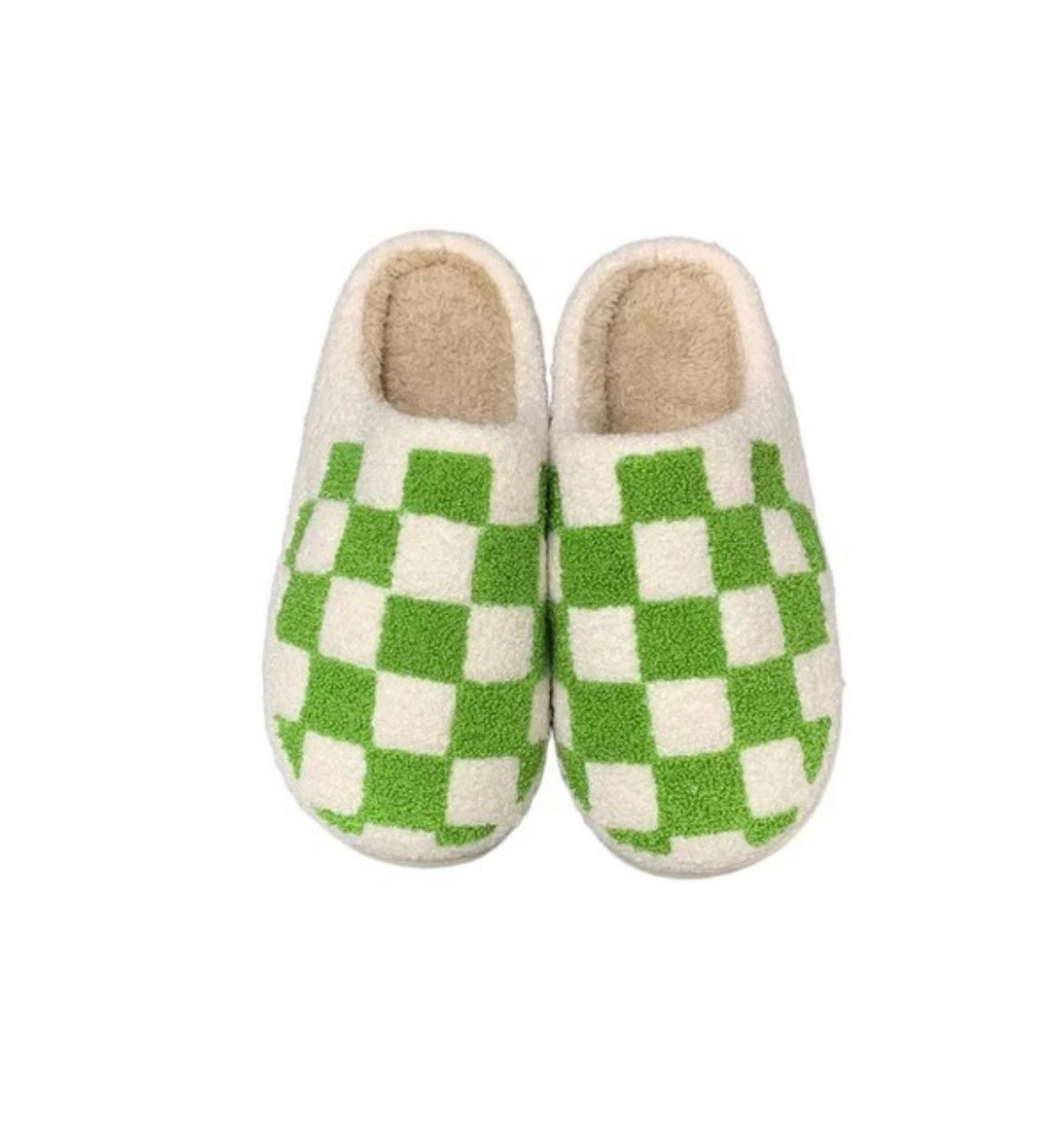 Checkered Slippers (Green)