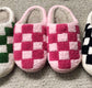 Checkered Slippers (Pink)